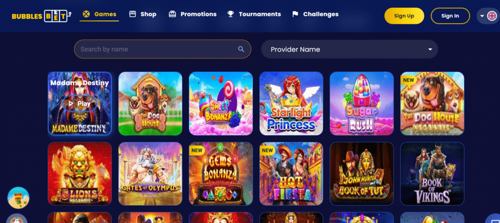 Bubbles bet casino banner