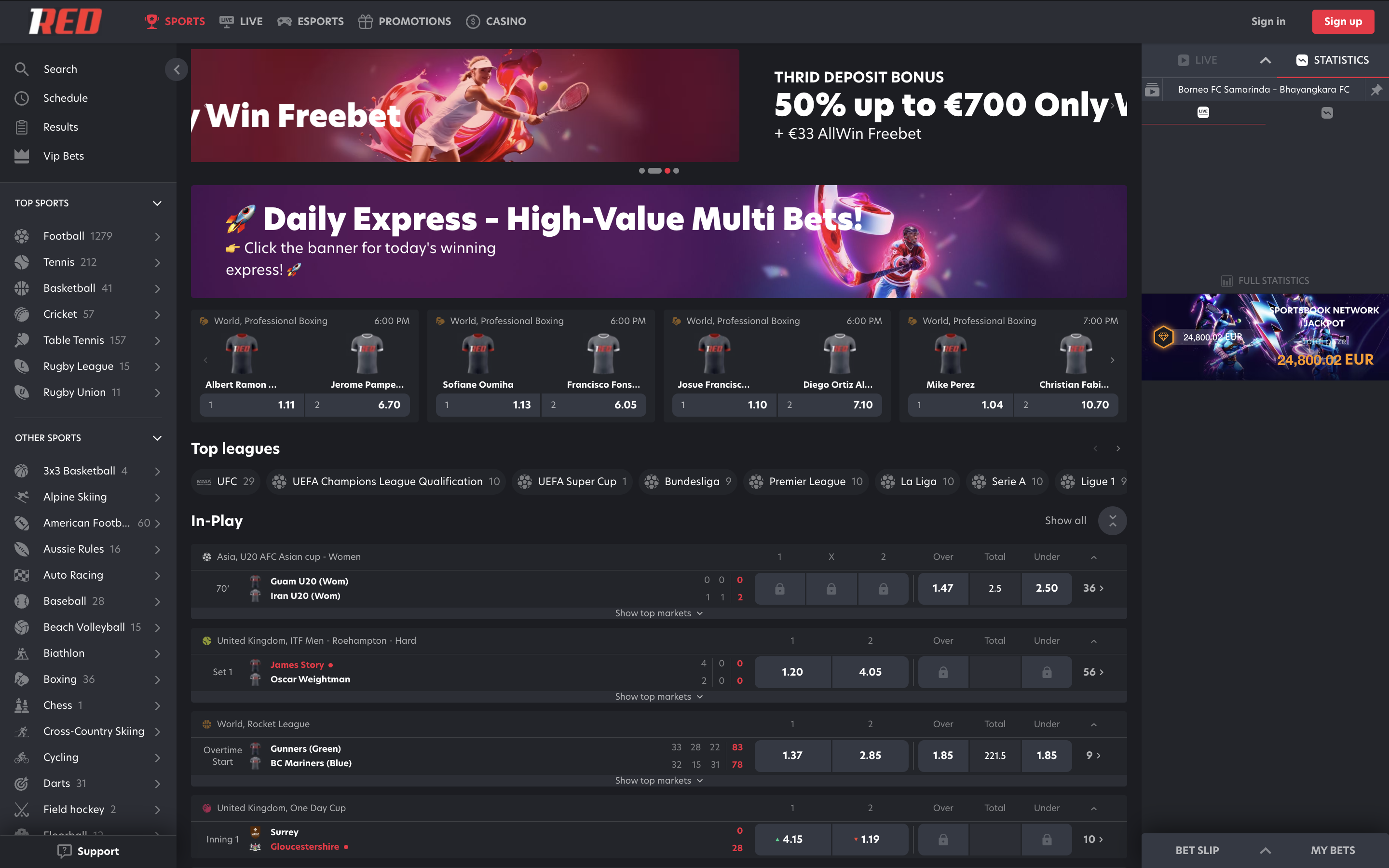 1Red Sportsbook Banner