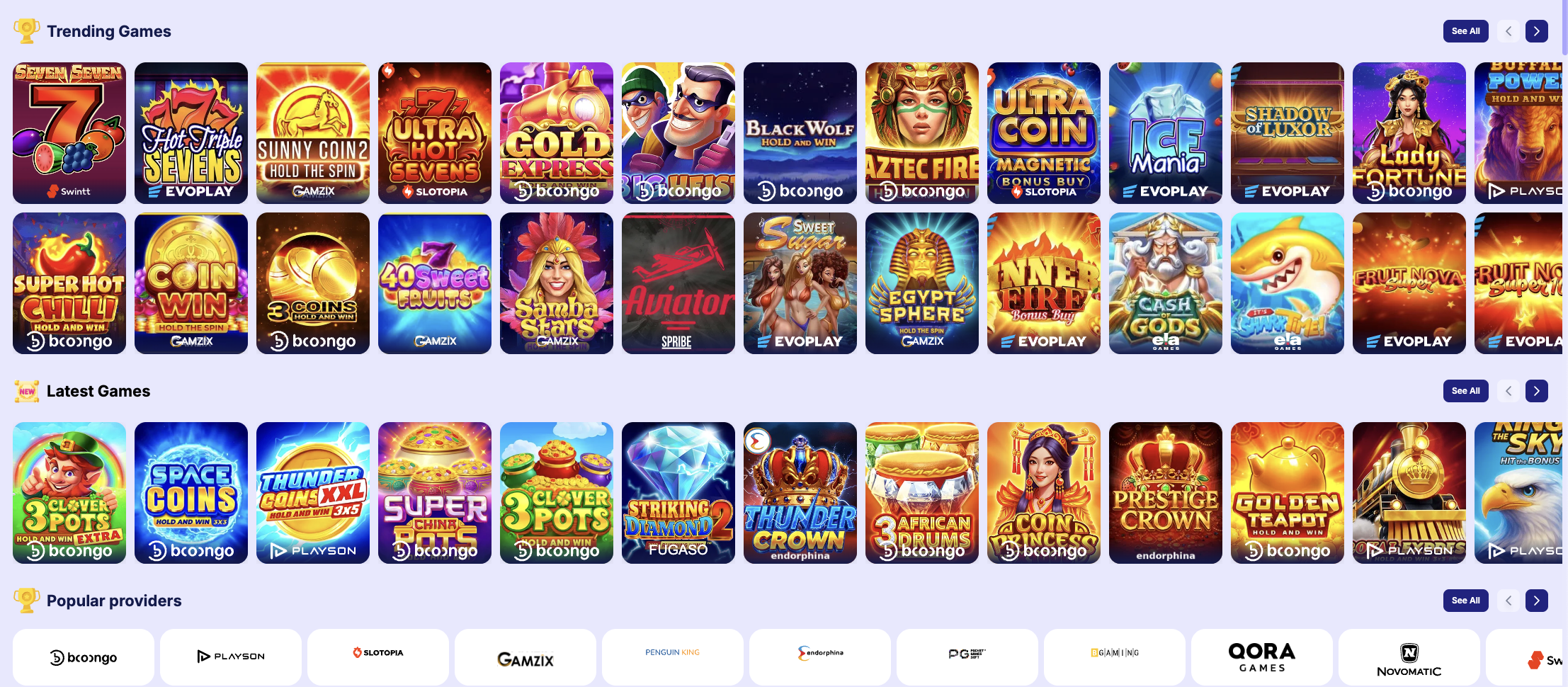 Fortunica Casino Games Banner