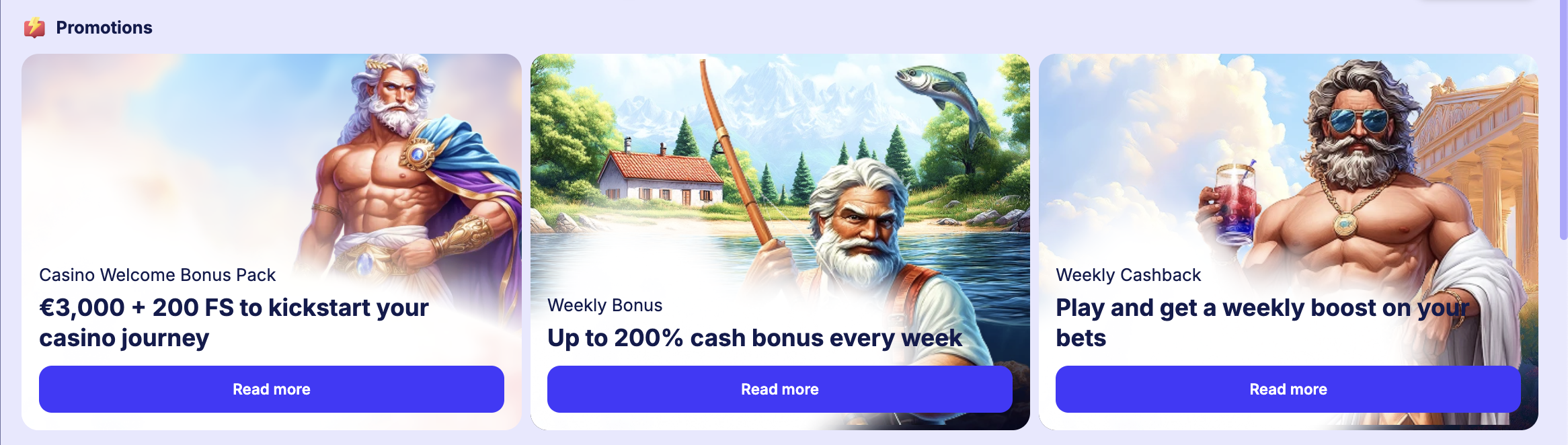 Promotions at Fortunica Banner