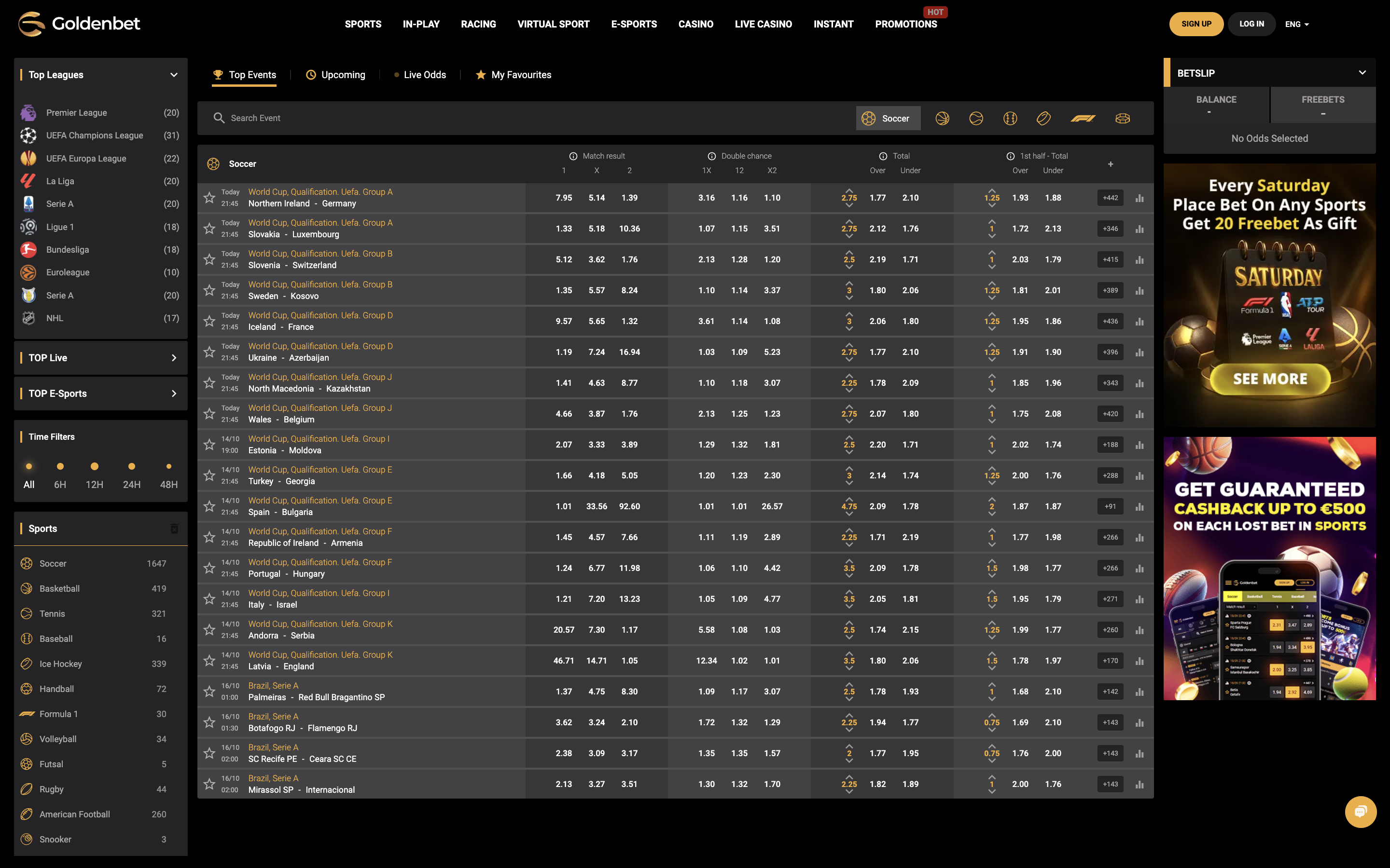 Goldenbet Sportsbook Banner