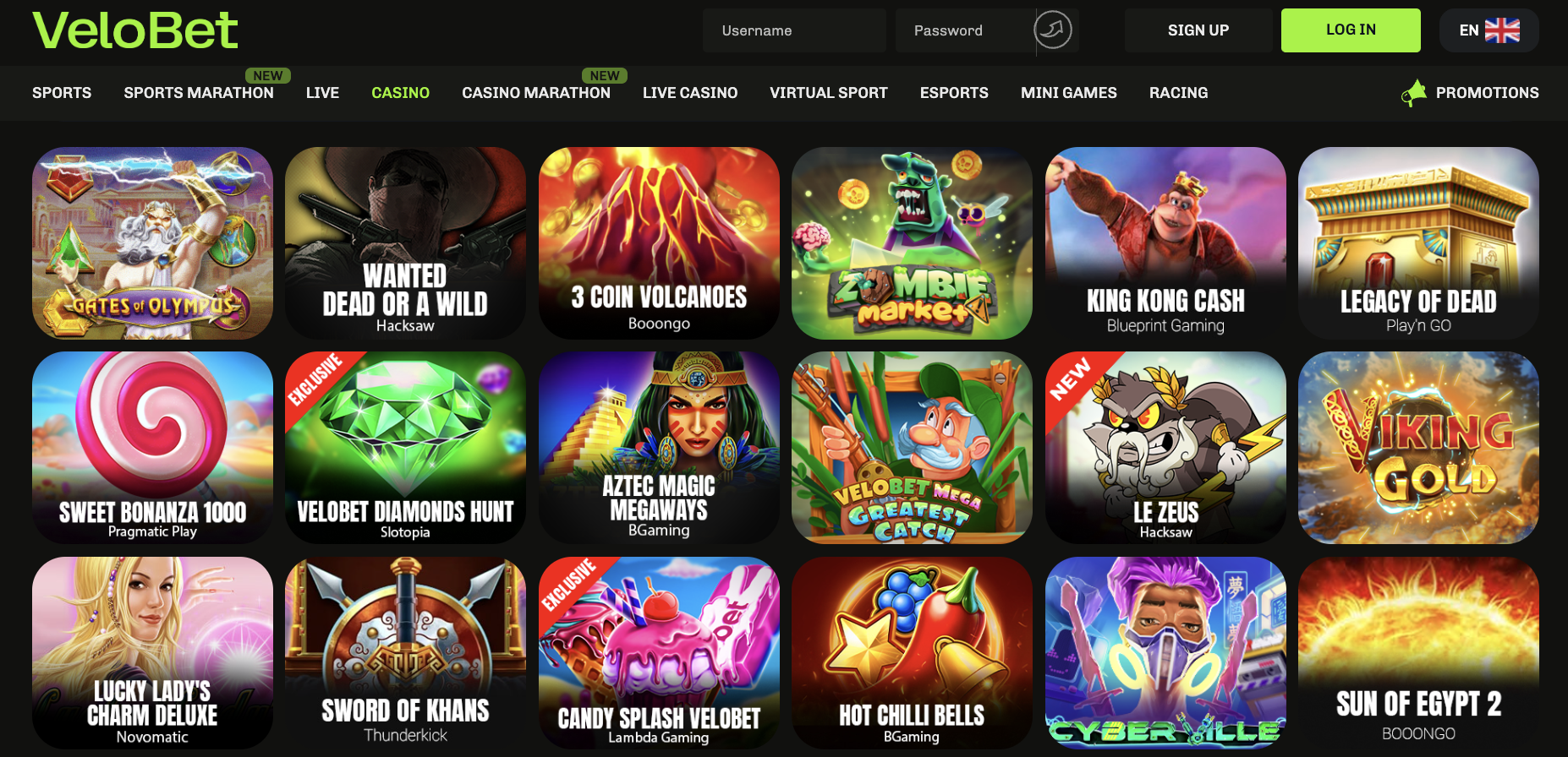 What Can You Play at Velobet Banner