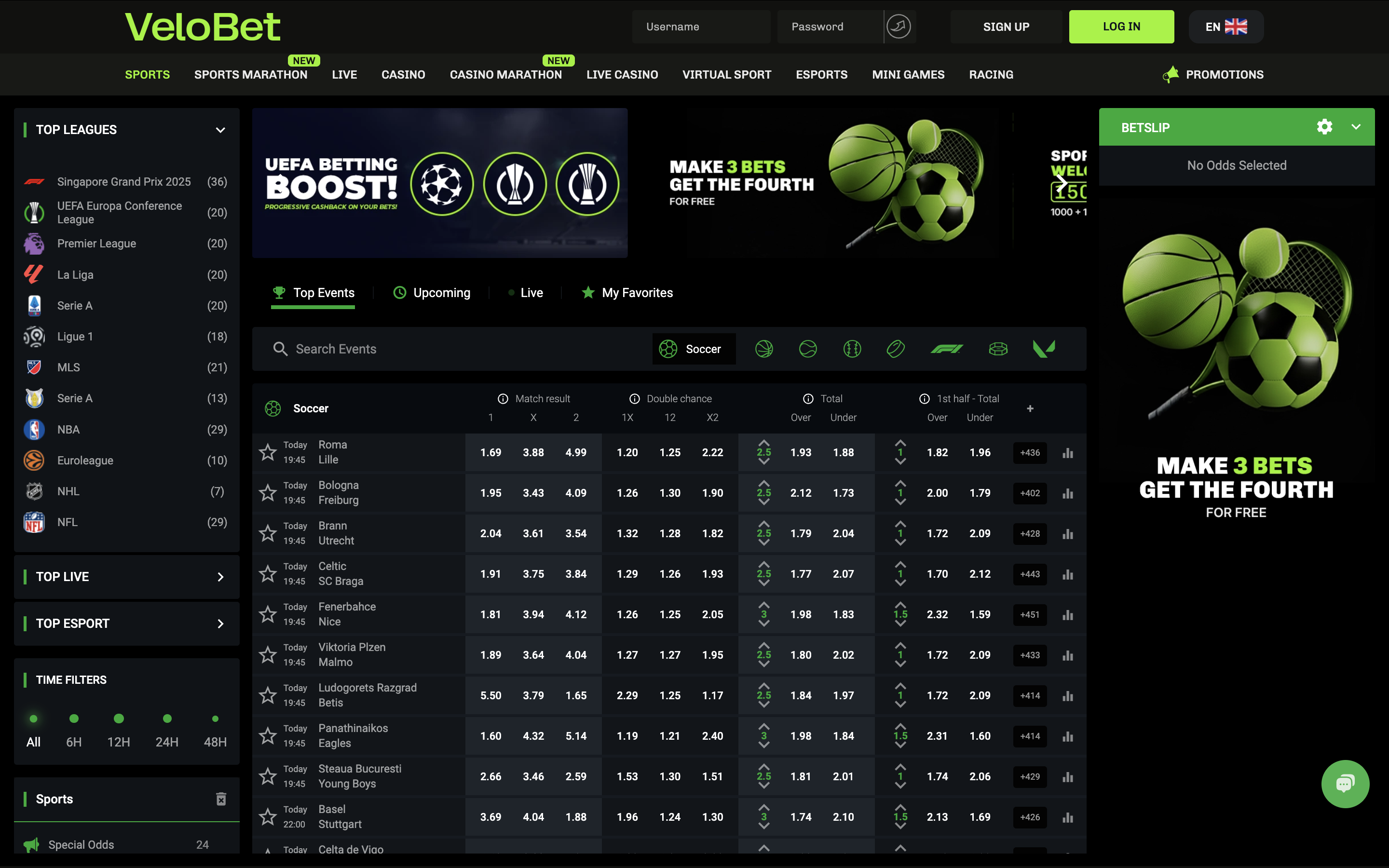 Velobet Sportsbook Banner