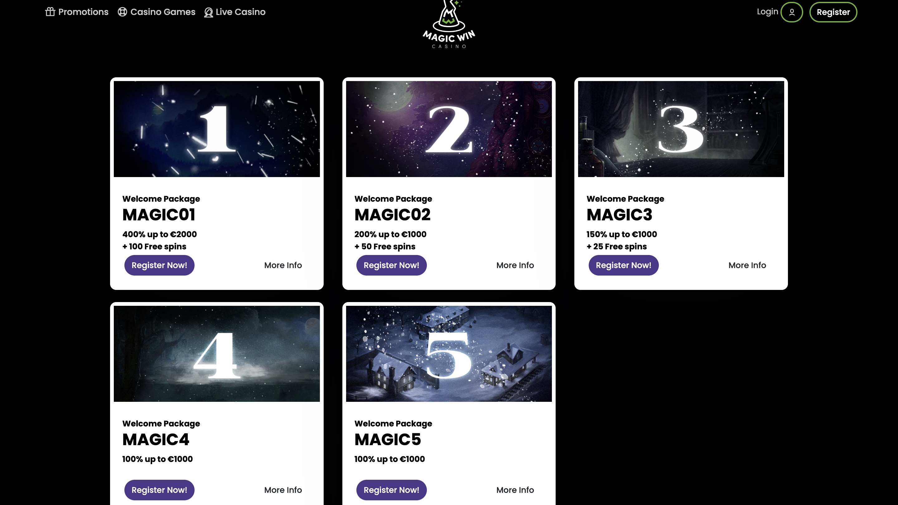 Promotions at Magic Win Banner