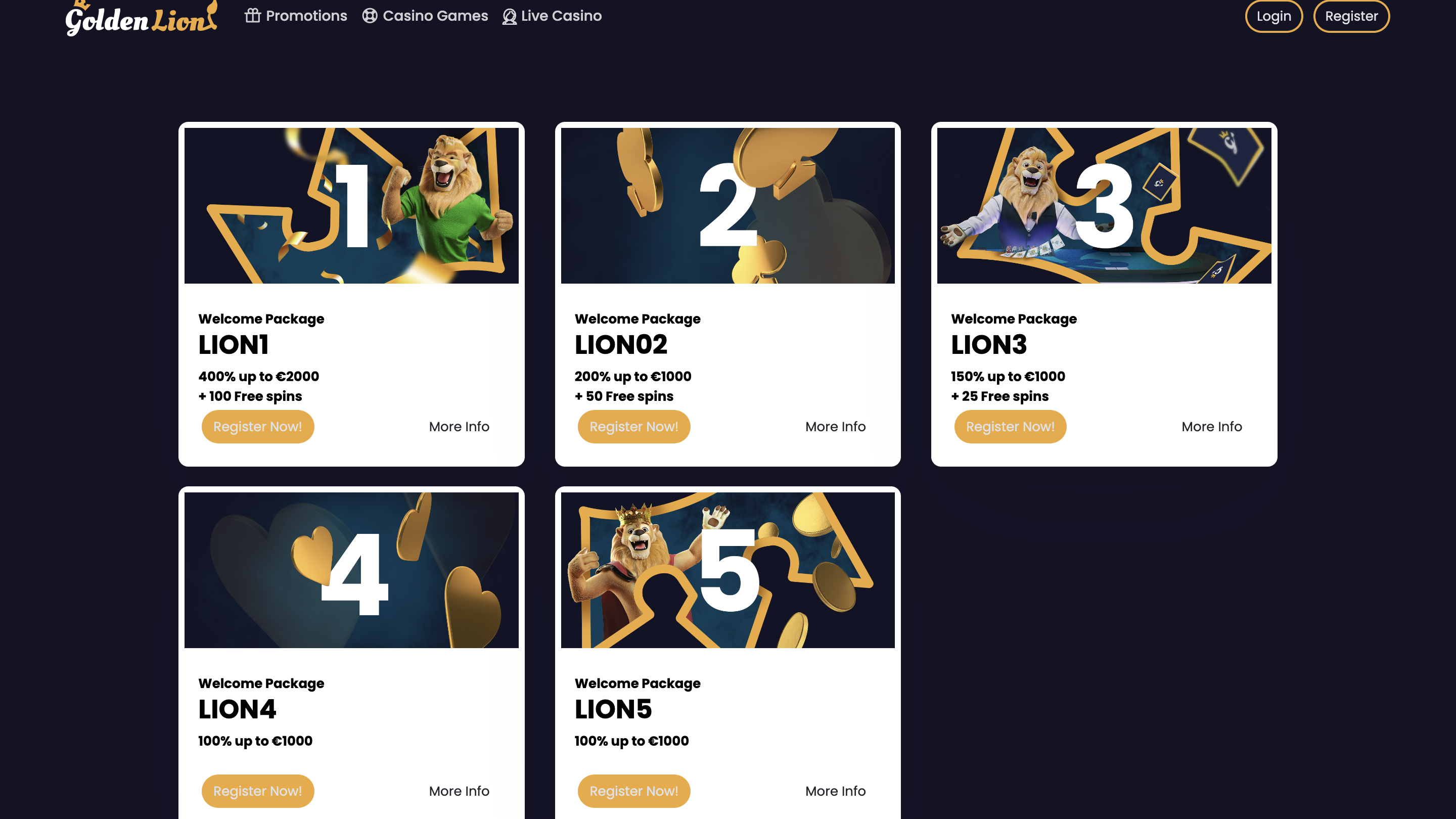 Promotions at GoldenLion Banner